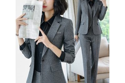 2019 Women Business Uniform Suits Single Buckle Fem