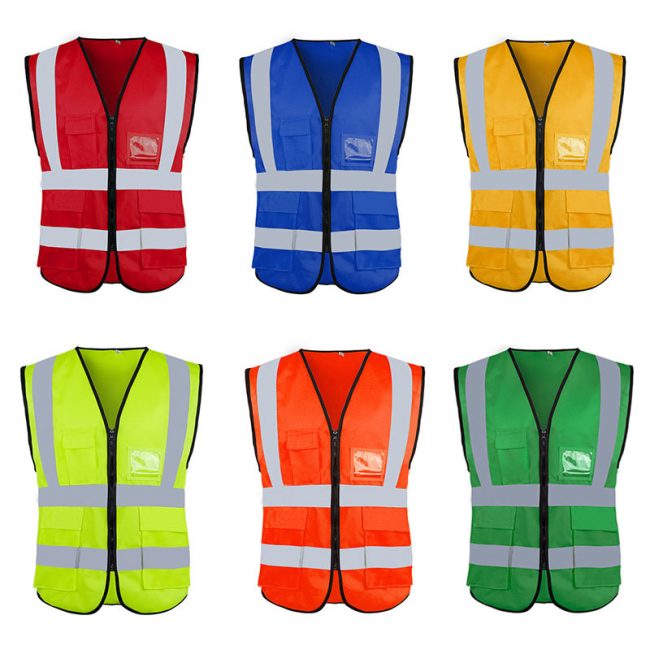 High visibility mesh reflective safety vest (2)