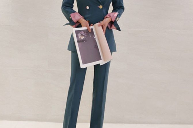 Jacket and pants sets lady corporate workwear (3)