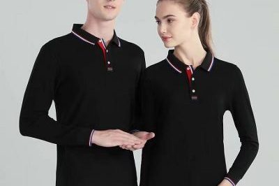 Lapel long sleeve t-shirt corporate workwear (1)