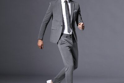 Light gray formal suits for corporate workwear (5)
