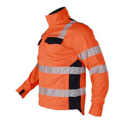 High visibility reflective workwear safety jacket