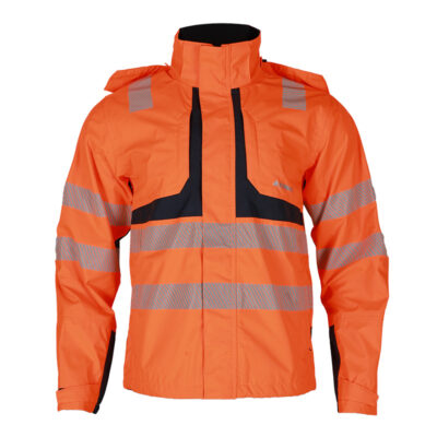 High visibility reflective workwear safety jacket