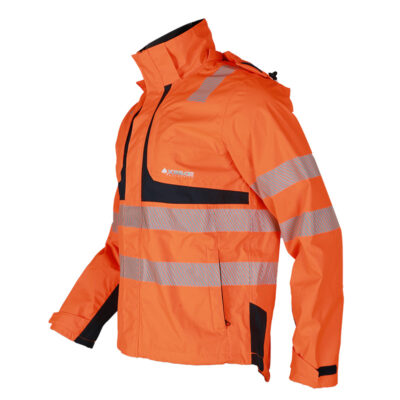 High visibility reflective workwear safety jacket