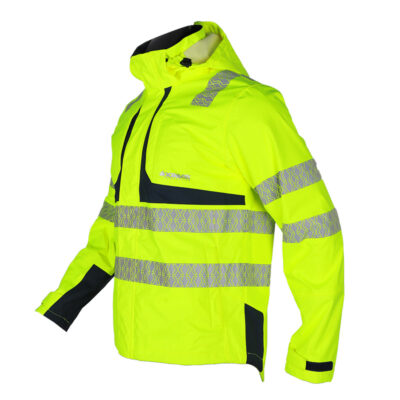 High visibility reflective workwear safety jacket