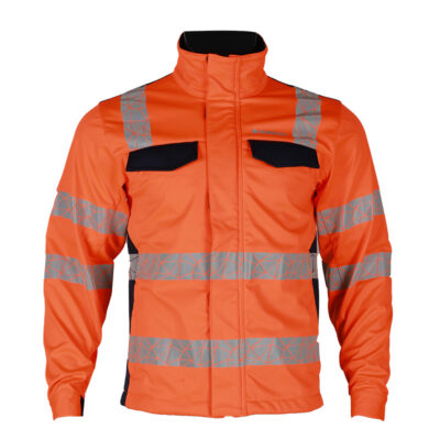 High visibility reflective workwear safety jacket