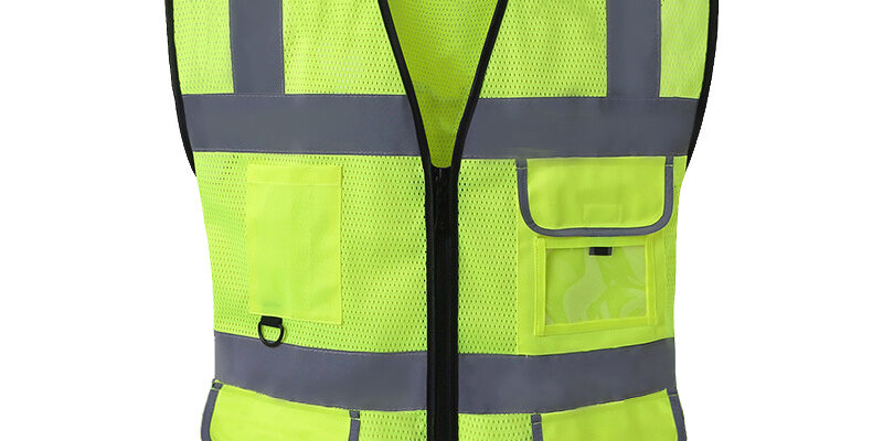 Custom high visibility reflective safety workwear vest