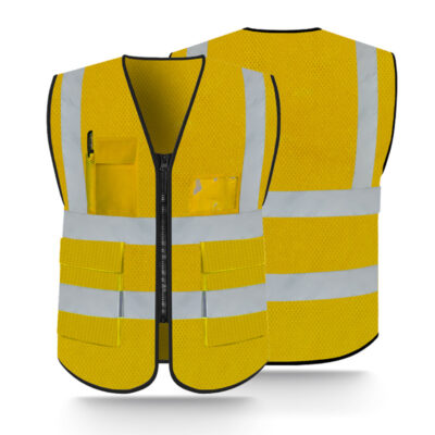 Custom high visibility reflective safety workwear vest