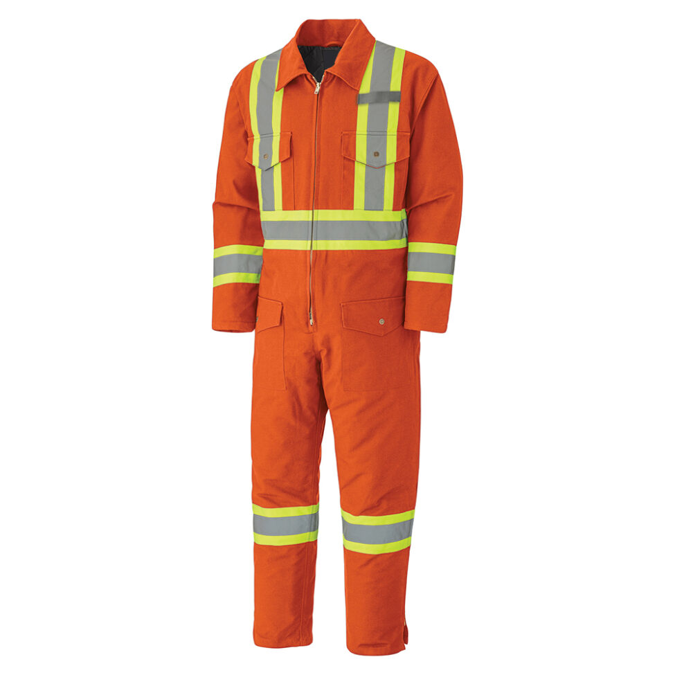 Comfortable reflective coveralls and overalls for workwear