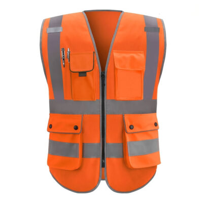 Custom logo durable high visibility reflective vest