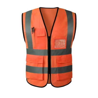 High visibility reflective safety workwear vest
