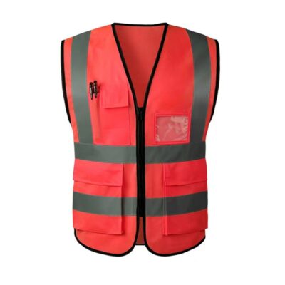 High visibility reflective safety workwear vest