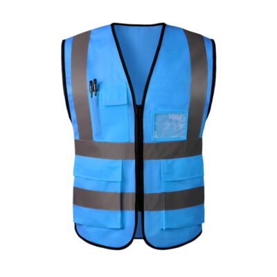 High visibility reflective safety workwear vest
