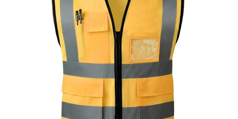High visibility reflective safety workwear vest