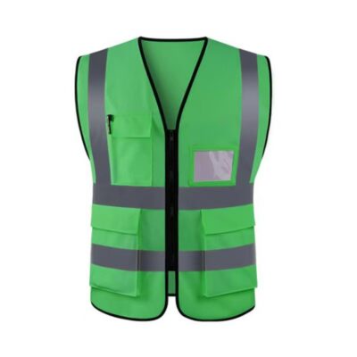 High visibility reflective safety workwear vest