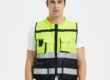 Construction reflective safety vest with reflective strips