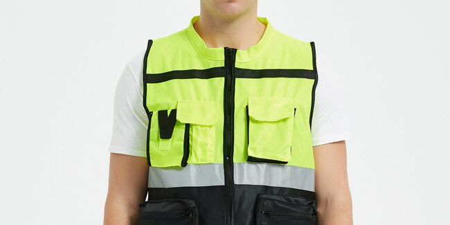 Reflective Vest Supplier for Construction Workwear (5) Construction reflective safety vest with reflective strips