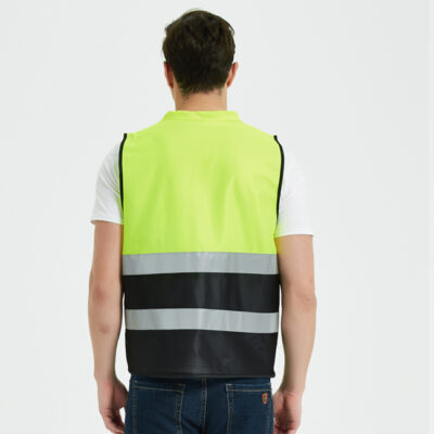 Construction reflective safety vest with reflective strips