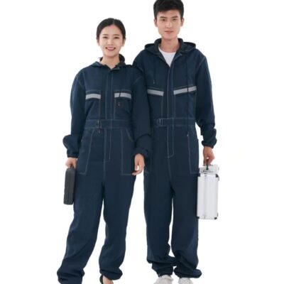 Cotton unisex reflective workwear coveralls and overalls for industrial safety