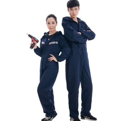 Cotton unisex reflective workwear coveralls and overalls for industrial safety