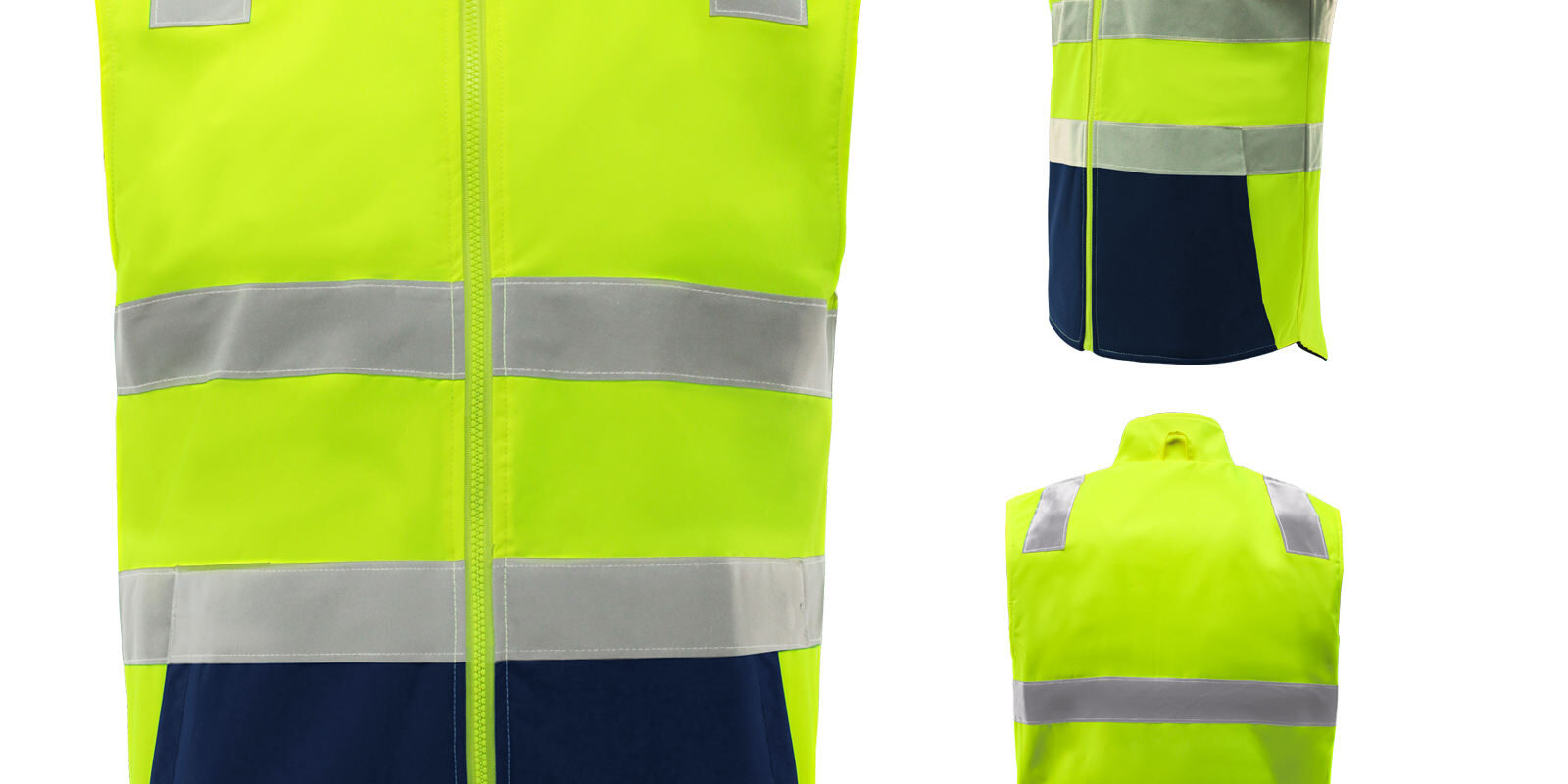 Custom logo high visibility reflective workwear vest factory