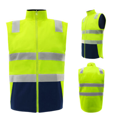 Custom logo high visibility reflective workwear vest factory