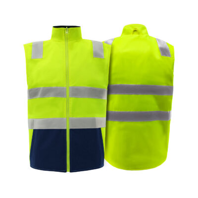 Custom logo high visibility reflective workwear vest factory