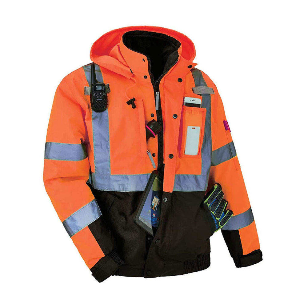 Custom men’s waterproof reflective jacket factory winter workwear