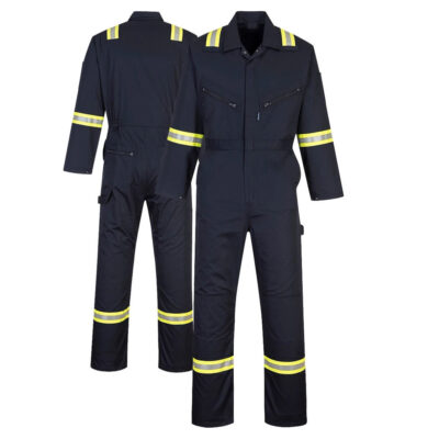 Custom reflective flame-resistant workwear clothing for road safety and construction