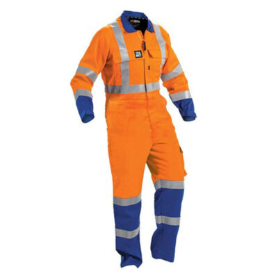 High visibility breathable flame resistant FR workwear clothing for industrial and outdoor safety