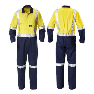 High visibility breathable flame resistant FR workwear clothing for industrial and outdoor safety