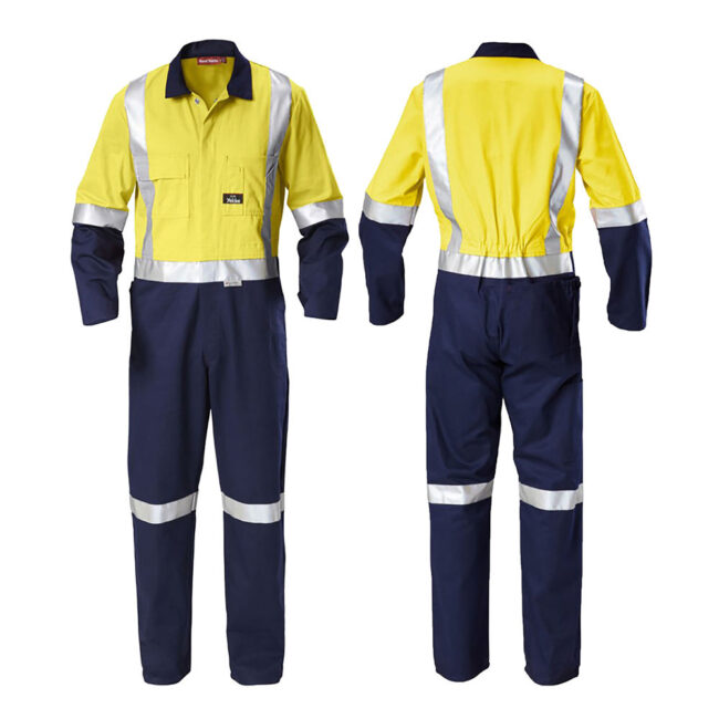 High visibility breathable flame resistant FR workwear clothing for industrial and outdoor safety