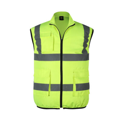 High visibility cooling fan reflective workwear vest factory