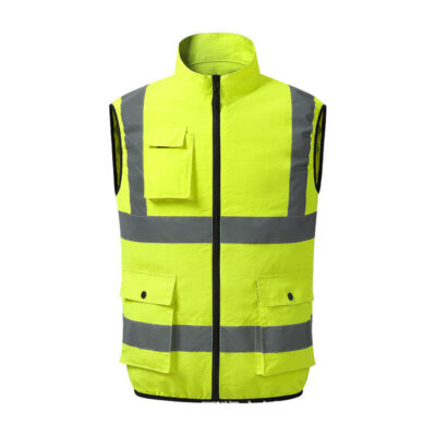 High visibility cooling fan reflective workwear vest factory