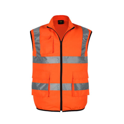 High visibility cooling fan reflective workwear vest factory