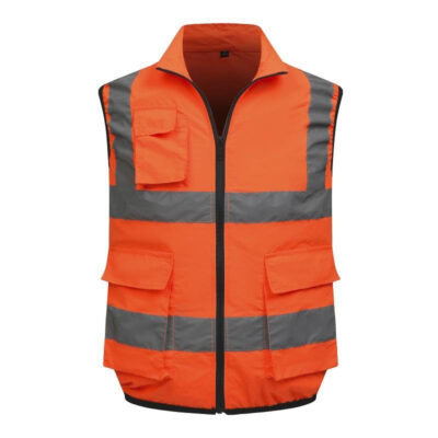 High visibility cooling fan reflective workwear vest factory