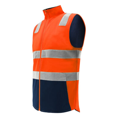High visibility outdoor reflective workwear vest for men and women