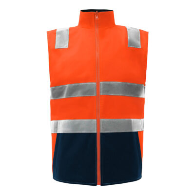 High visibility outdoor reflective workwear vest for men and women