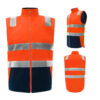 High visibility outdoor reflective workwear vest for men and women