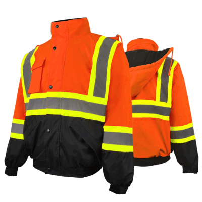 High visibility reflective jacket factory custom safety clothing