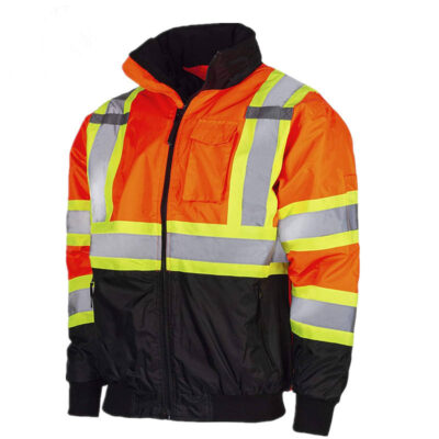High visibility reflective jacket factory custom safety clothing