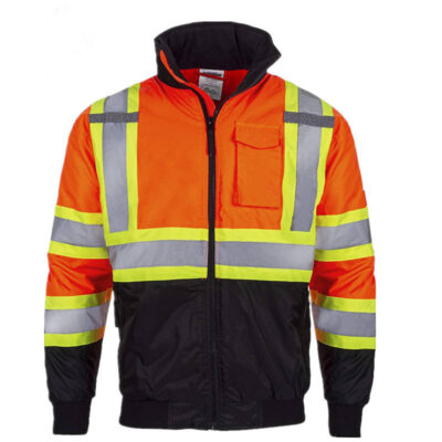 High visibility reflective jacket factory custom safety clothing