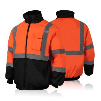 High visibility waterproof reflective jacket factory custom workwear