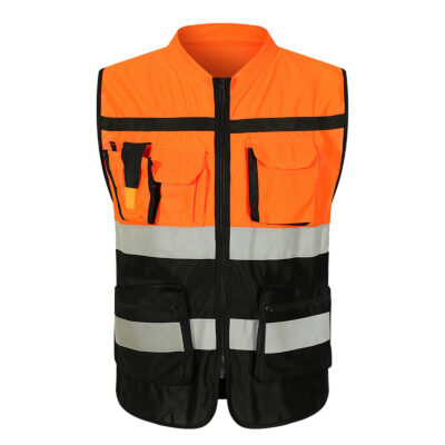 Men’s safety protective reflective workwear vest factory industrial use
