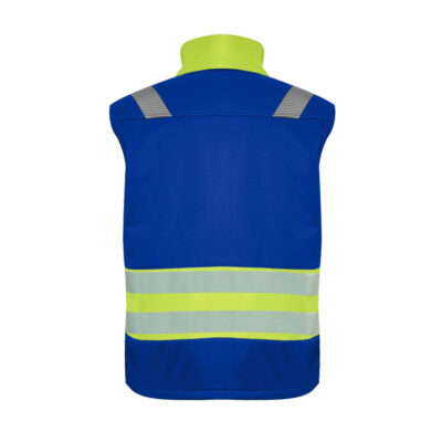 Men’s wool high visibility reflective workwear vest for winter safety