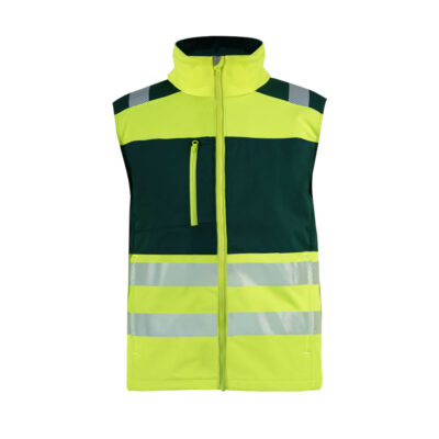 Men’s wool high visibility reflective workwear vest for winter safety