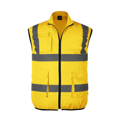 Modern zipper reflective workwear vest factory industrial safety