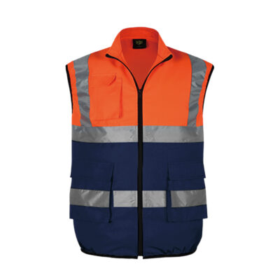 Modern zipper reflective workwear vest factory industrial safety