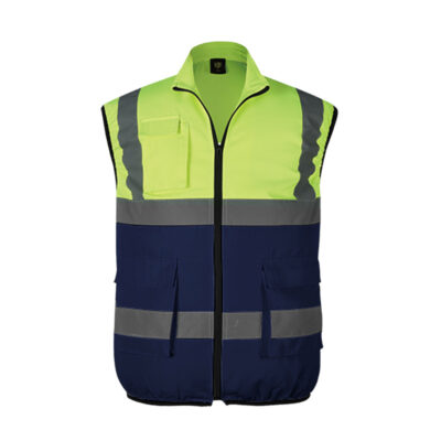 Modern zipper reflective workwear vest factory industrial safety